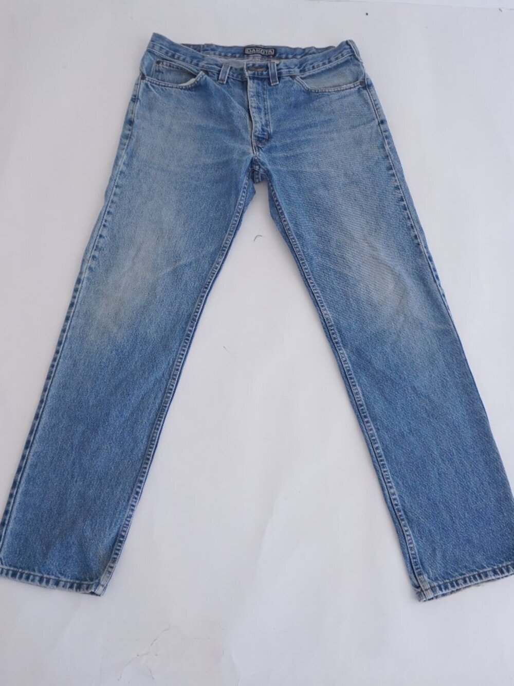 Vintage Dakota Blue Wash Straight Leg Denim Jeans Cotton Classic Pants 36/34